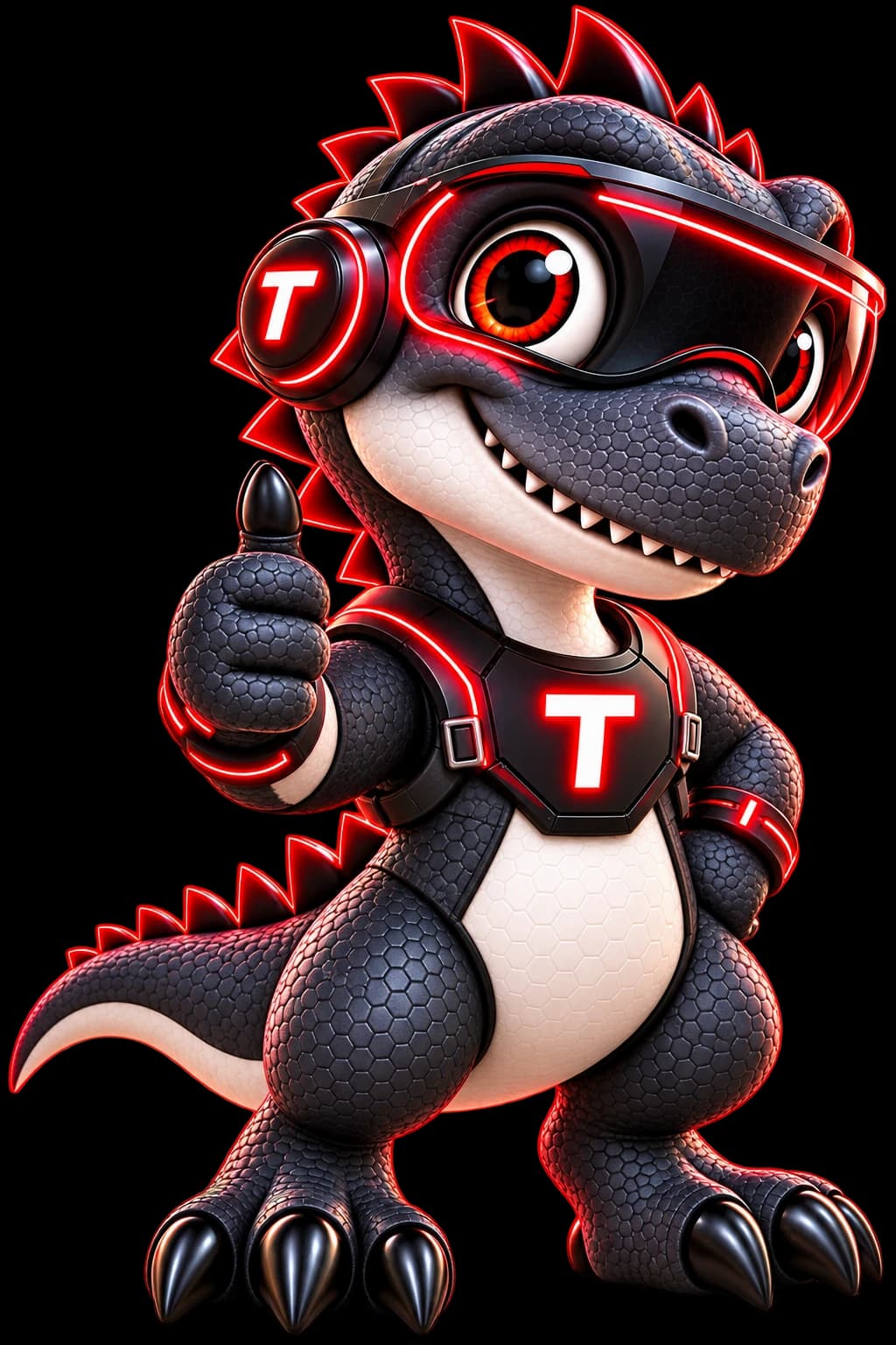 Teracom mascot giving a thumbs up