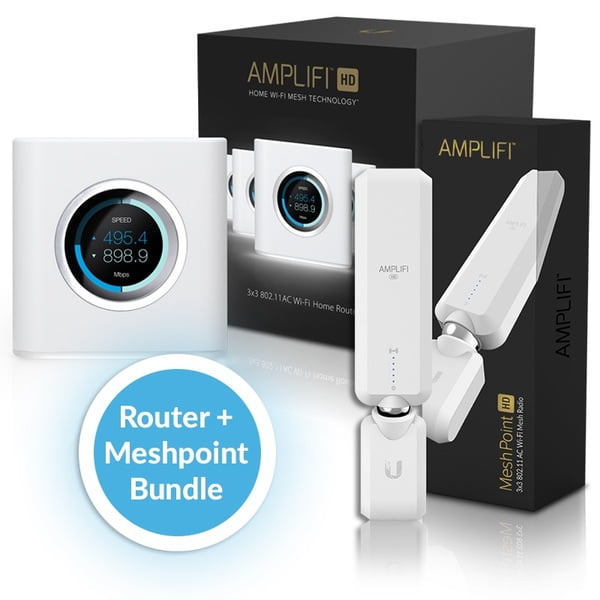 Ubiquiti Amplifi Amplifi Router & 1x Mesh Point Bundle Pack – Medium Size Home Or Office – 1,200 Sqm Coverage Ubiquiti Amplifi Amplifi Router & 1x Mesh Point Bundle Pack – Medium Size Home Or Office – 1,200 Sqm Coverage