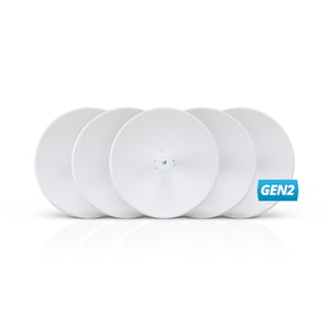 Ubiquiti 5-Pack - PowerBeamAC Gen2, 5 GHz High Performance airMAX® AC Bridge with 420 mm highly efficient antenna Dish (25dBi), speeds up to 450+Mbps;