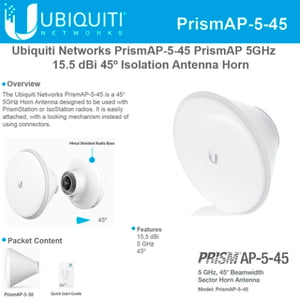 Ubiquiti 5GHz PrismAP Antenna 45 degree