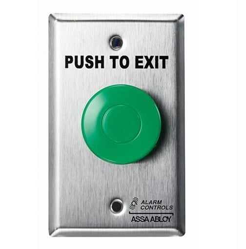 Mushroom Request to Exit Button, Green Mushroom Request to Exit Button, Green